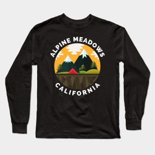 Alpine Meadows Ski Snowboard Mountain California Yosemite - Travel Long Sleeve T-Shirt